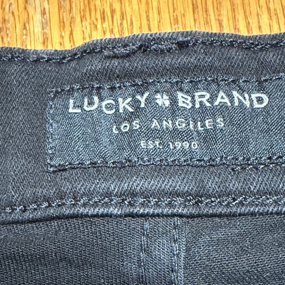 Lucky brand athletic straight fit black denim Jeans size 36 x 29 - Picture 5 of 9